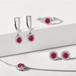 HALO-HALSKETTE MIT RUBIN UND DIAMANTEN IN WEISSGOLD - KETTEN MIT RUBIN - KETTEN