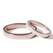 MODERNES TRAURINGSET AUS ROSÉGOLD MIT BRILLANTEN - ROSÉGOLDENE TRAURINGE IM SET - TRAURINGE