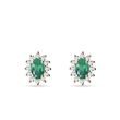 BOUCLES D'OREILLES EN OR AVEC ÉMERAUDES ET DIAMANTS - BOUCLES D'OREILLES EN ÉMERAUDE - BOUCLES D'OREILLES