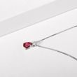 RUBY ​​AND DIAMOND NECKLACE IN WHITE GOLD - RUBY NECKLACES - 