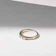 BAGUE EN OR JAUNE AVEC NEUF DIAMANTS - BAGUES DE FIANÇAILLES EN DIAMANT - BAGUES DE FIANÇAILLES