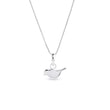 PENDENTIF OISEAU EN OR BLANC - COLLIERS POUR ENFANTS - COLLIERS