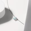 SKY TOPAZ AND DIAMOND WHITE GOLD NECKLACE - TOPAZ NECKLACES - NECKLACES