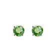 BOUCLES D'OREILLES EN OR BLANC AVEC DIAMANTS VERTS - BOUCLES D'OREILLES EN DIAMANT - BOUCLES D'OREILLES