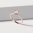 DIAMOND RING WITH MORGANITE IN ROSE GOLD - MORGANITE RINGS - RINGS