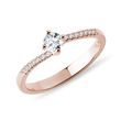 RING IN ROSE GOLD DOTTED WITH WHITE DIAMONDS - DIAMOND ENGAGEMENT RINGS - ENGAGEMENT RINGS