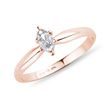 Ring in Rose Gold with a White Diamond