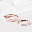 WEDDING RING WITH THREE DIAMONDS IN ROSE GOLD - WOMEN'S WEDDING RINGS - WEDDING RINGS