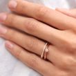 GENTLE RING IN PINK GOLD WITH DIAMOND - SOLITAIRE ENGAGEMENT RINGS - ENGAGEMENT RINGS