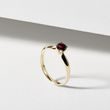 GARNET RING IN 14K YELLOW GOLD - GARNET RINGS - RINGS