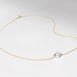 Freshwater pearl necklace in 14k yellow gold
