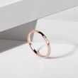 Wedding Band in Rose Gold with Three Diamonds