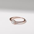 BAGUE DE FIANÇAILLES HALO EN OR ROSE - BAGUES DE FIANÇAILLES EN DIAMANT - BAGUES DE FIANÇAILLES