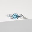 VERLOBUNGSRING MIT 1 CT BLAUEM LABORDIAMANTEN IN WEISSGOLD - RINGE MIT LAB GROWN DIAMANTEN - VERLOBUNGSRINGE