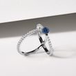 FINE GOLD RING WITH DIAMONDS AND SAPPHIRE - SAPPHIRE RINGS - RINGS