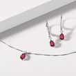 RUBIN OHRRINGE MIT DIAMANTEN IN WEISSGOLD - OHRRINGE MIT RUBIN - OHRRINGE