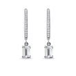 EMERALD CUT MOISSANITE EARRINGS IN WHITE GOLD - WHITE GOLD EARRINGS - EARRINGS