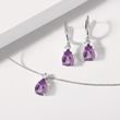 AMETHYST AND DIAMOND NECKLACE IN WHITE GOLD - AMETHYST NECKLACES - NECKLACES