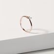 ASYMMETRIC RING IN ROSE GOLD WITH BRILLIANT - SOLITAIRE ENGAGEMENT RINGS - ENGAGEMENT RINGS