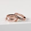 SET OF ENGRAVED DIAMOND RINGS IN ROSE GOLD - ROSE GOLD WEDDING SETS - WEDDING RINGS