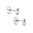 WHITE GOLD OVAL DIAMOND STUDS - DIAMOND STUD EARRINGS - EARRINGS