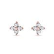 FOUR-LEAF CLOVER DIAMOND EARRINGS IN ROSE GOLD - DIAMOND EARRINGS - EARRINGS