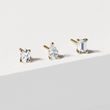OVAL DIAMOND SINGLE GOLD EARRING - SINGLE EARRINGS - EARRINGS