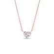 HALSKETTE MIT 0,30 CT HERZDIAMANT IN ROSÉGOLD - KETTEN MIT DIAMANTEN - KETTEN