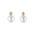 Earrings with Pearls in Rose Gold