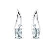 EARRINGS WITH AQUAMARINES AND DIAMONDS - AQUAMARINE EARRINGS - EARRINGS