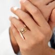 YELLOW GOLD BALL RING - YELLOW GOLD RINGS - 