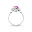 RING MIT ROSA SAPHIR UND DIAMANTEN IN WEISSGOLD - SAPHIRVERLOBUNGSRINGE - VERLOBUNGSRINGE
