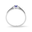14K GOLD DIAMOND RING WITH SAPPHIRE - SAPPHIRE RINGS - 
