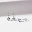 HEART-SHAPED CHILDREN'S EARRINGS WITH DIAMONDS IN WHITE GOLD - CHILDREN'S EARRINGS - EARRINGS