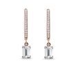 EMERALD CUT MOISSANITE EARRINGS IN ROSE GOLD - ROSE GOLD EARRINGS{% if category.pathNames[0] != product.category.name %} - {% endif %}