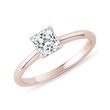 LAB GROWN PRINCESS DIAMOND ROSE GOLD RING - ENGAGEMENT DIAMOND RINGS - ENGAGEMENT RINGS