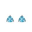 TRILLION CUT TOPAZ STUD EARRINGS IN WHITE GOLD - TOPAZ EARRINGS - EARRINGS