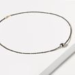 BLACK DIAMOND AND TAHITIAN PEARL NECKLACE - MINERAL NECKLACES - NECKLACES
