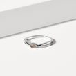 FEINER RING MIT CHAMPAGNERFARBENEM DIAMANTEN IN WEISSGOLD - VERLOBUNGSRINGE MIT FARBIGEN DIAMANTEN - VERLOBUNGSRINGE