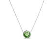 GREEN DIAMOND NECKLACE IN 14K WHITE GOLD - DIAMOND NECKLACES - NECKLACES