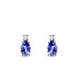 TANZANITE EARRINGS WITH DIAMONDS IN WHITE GOLD - TANZANITE EARRINGS - EARRINGS