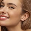 SOUPRAVA ŠPERKŮ TROJLÍSTEK Z RŮŽOVÉHO 14K ZLATA - DIAMANTOVÉ SOUPRAVY - ŠPERKY