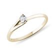 GOLD RING WITH DIAMOND - SOLITAIRE ENGAGEMENT RINGS - ENGAGEMENT RINGS