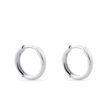 SMALL 14K WHITE GOLD HUGGIE HOOPS - WHITE GOLD EARRINGS - EARRINGS
