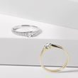 MINIMALIST RING WITH DIAMOND IN GOLD - SOLITAIRE ENGAGEMENT RINGS - ENGAGEMENT RINGS