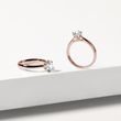 ENGAGEMENT RING WITH 0.5 CT DIAMOND IN ROSE GOLD - SOLITAIRE ENGAGEMENT RINGS - 