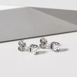 Luxury 1ct diamond earrings in white gold