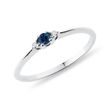 14k Gold Diamond Ring with Sapphire