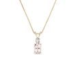 HALSKETTE MIT OVALEM MORGANIT UND DIAMANT IN GELBGOLD - KETTEN MIT MORGANIT - KETTEN
