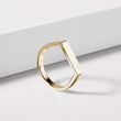 WIDE YELLOW GOLD FLAT TOP RING - YELLOW GOLD RINGS - RINGS